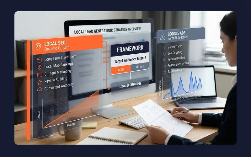 Local SEO vs Google Ads for Local Lead Generation example