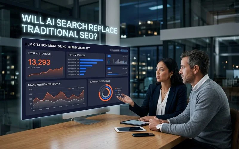 Will AI Search Replace Traditional SEO? concept