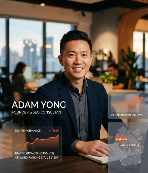 Adam Yong founder and lead SEO consultant at Mont Kiara Kuala Lumpur